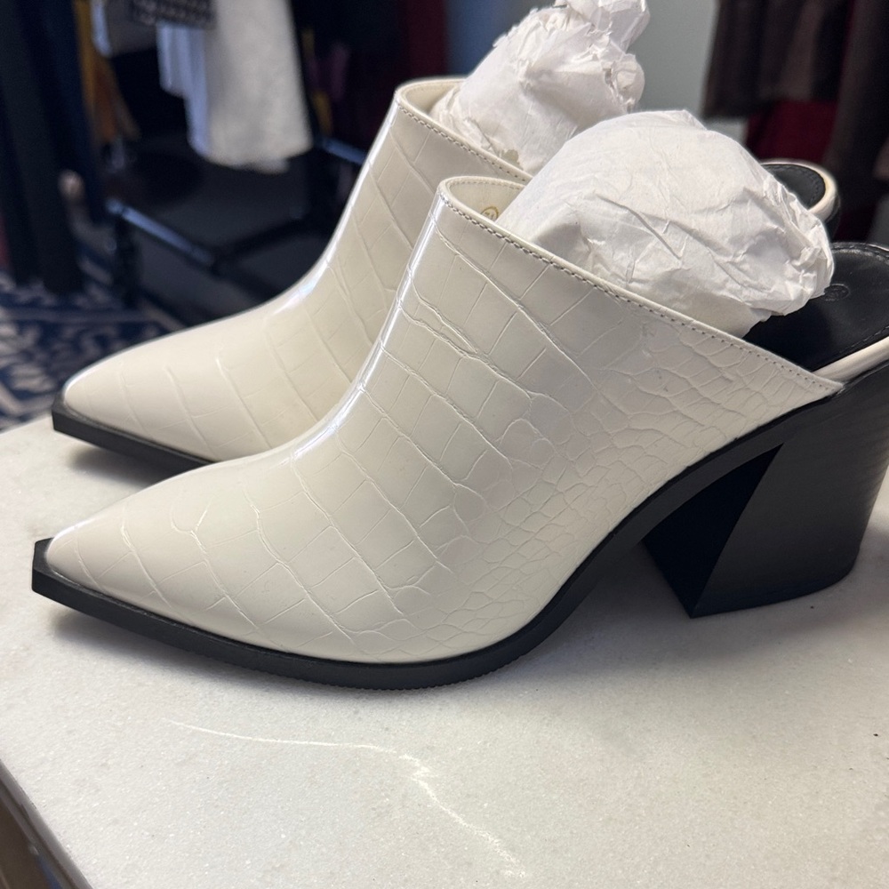 Elegant White Mules